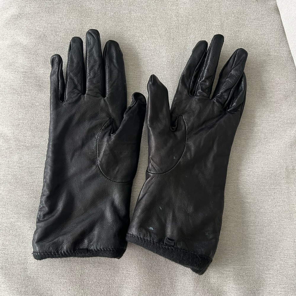 Fownes Women’s Black Leather Gloves XL Thinsulate Lined Winter Warm - Picture 2 of 4